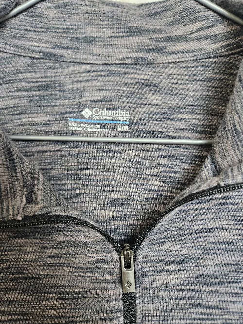 Columbia Women's Grey Space-Dye Pullover Long Sleeve Top Medium